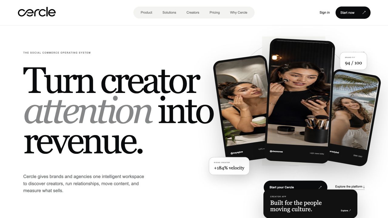 Cercle social commerce operating system